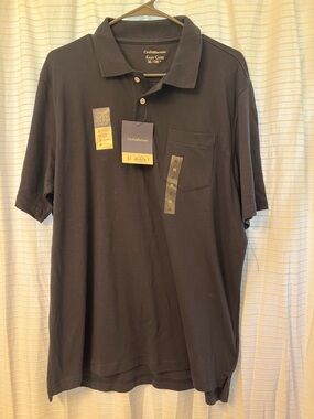 croft & barrow Men's Black Polo with Chest Pocket